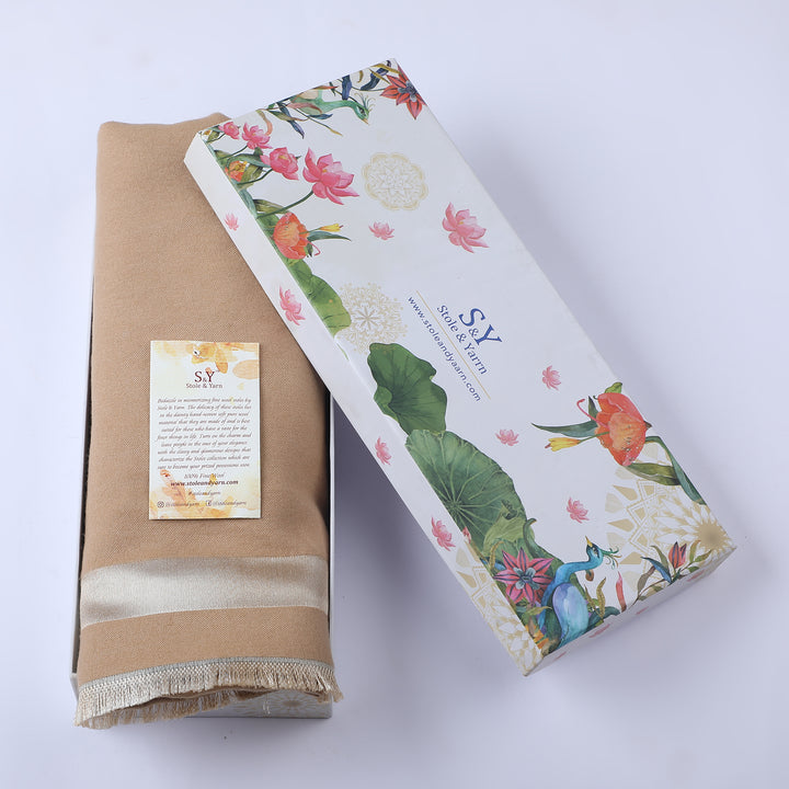 Golden Twilight Acrylic Stole - Fawn