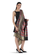 Multicolor Zari Leheriya Stole - Reversible- 412