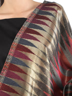 Multicolor Zari Leheriya Stole - Reversible- 412