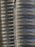 Black Zari Leheriya 100% Fine Wool Stole - Reversible- 365