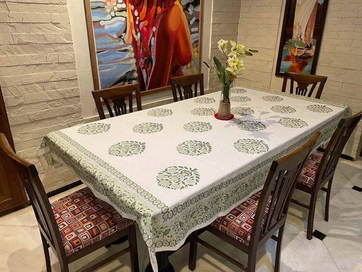 Jaipuri Square Cotton Table Cover - 107