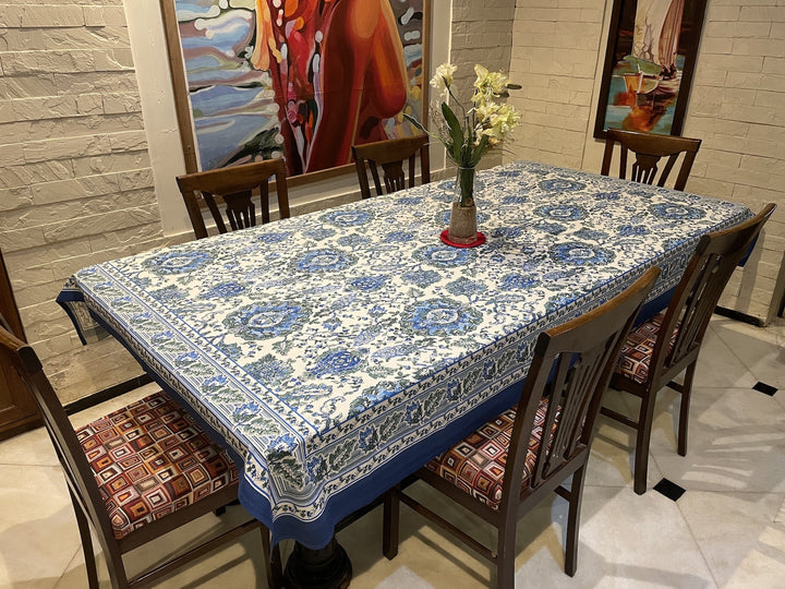 6 Seater Table Cover & Table Runner (13 x 54 inches) Combo Set - 115