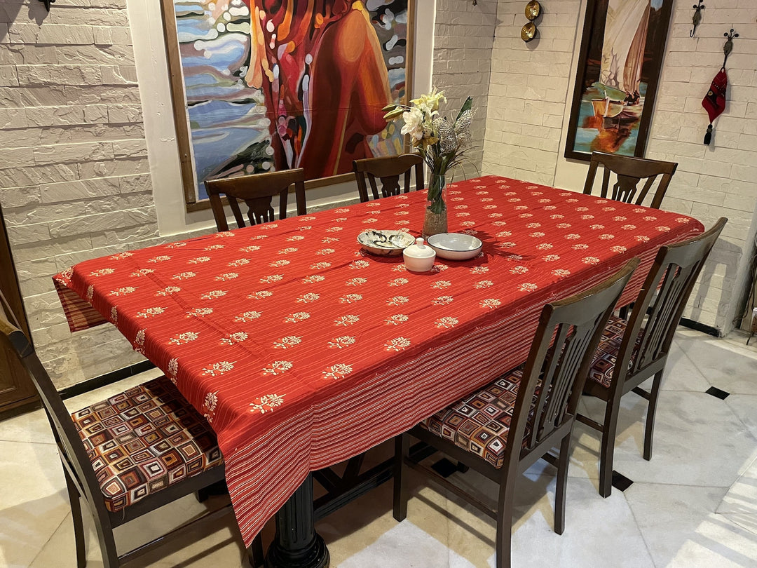 Jaipuri 6 Seater Cotton Table Cover - 155(60 x 90 inches)