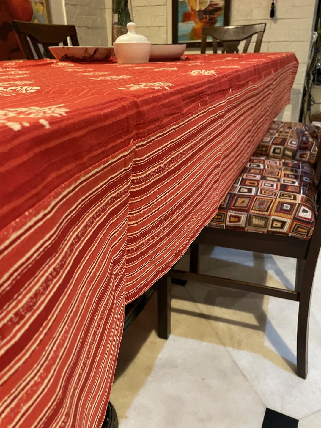 Jaipuri 6 Seater Cotton Table Cover - 155(60 x 90 inches)