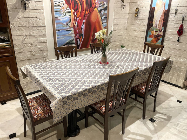 Paan Motif 100% Cotton Seater Table Cover