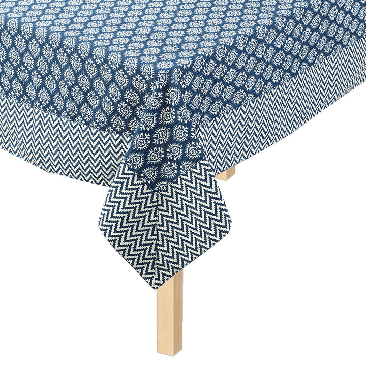 Blue Surya Ashoka 100% Cotton Seater Table Cover