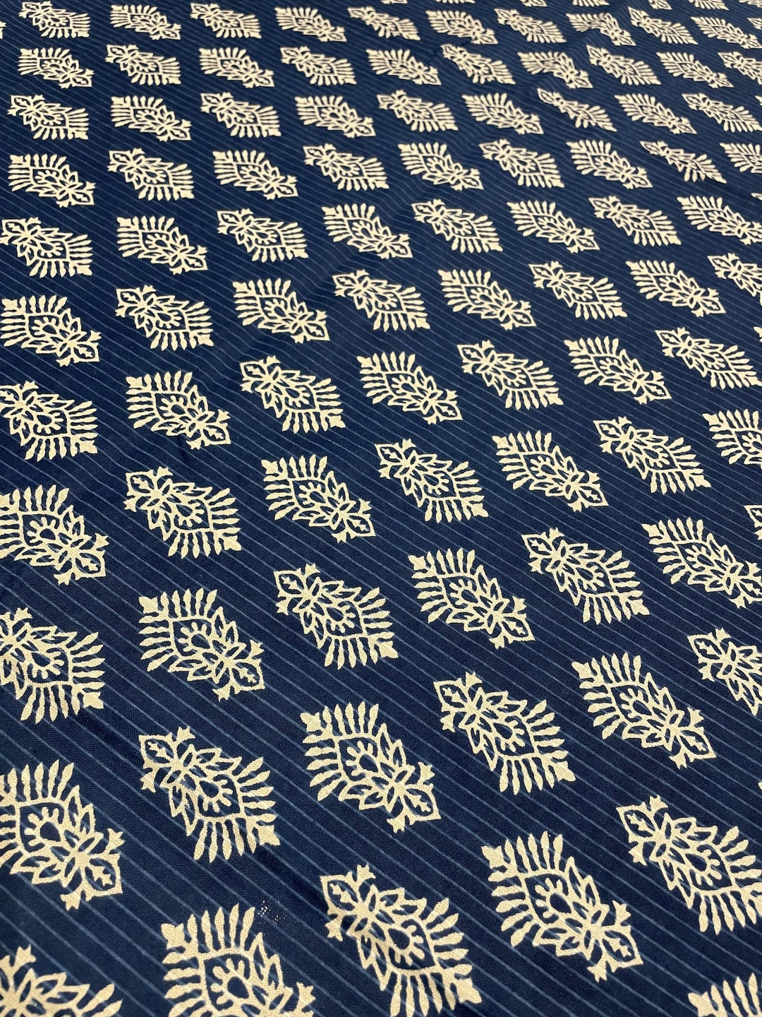 Blue Mogra Motif 100% Cotton Seater Table Cover