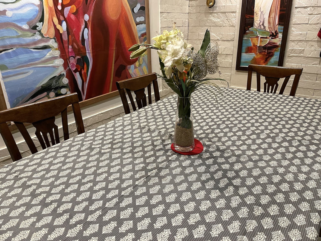 Grey Surya Ashoka 100% Cotton Seater Table Cover