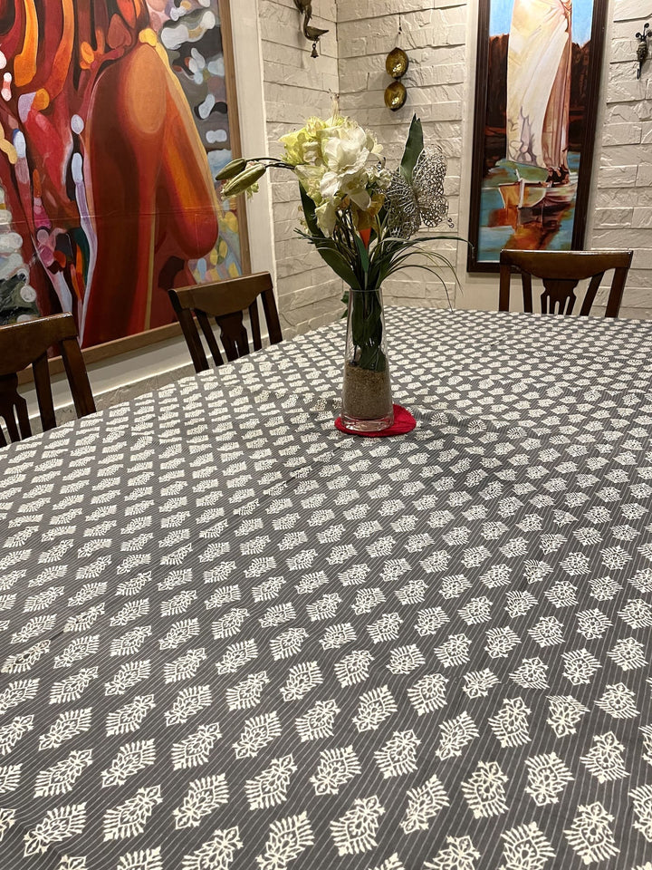 Grey Surya Ashoka 100% Cotton Seater Table Cover