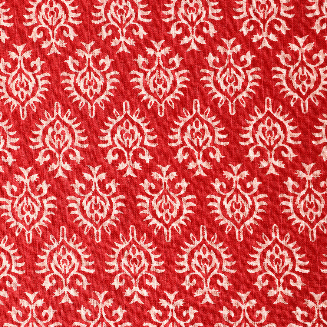 Red Surya Ashoka 100% Cotton Table Cover