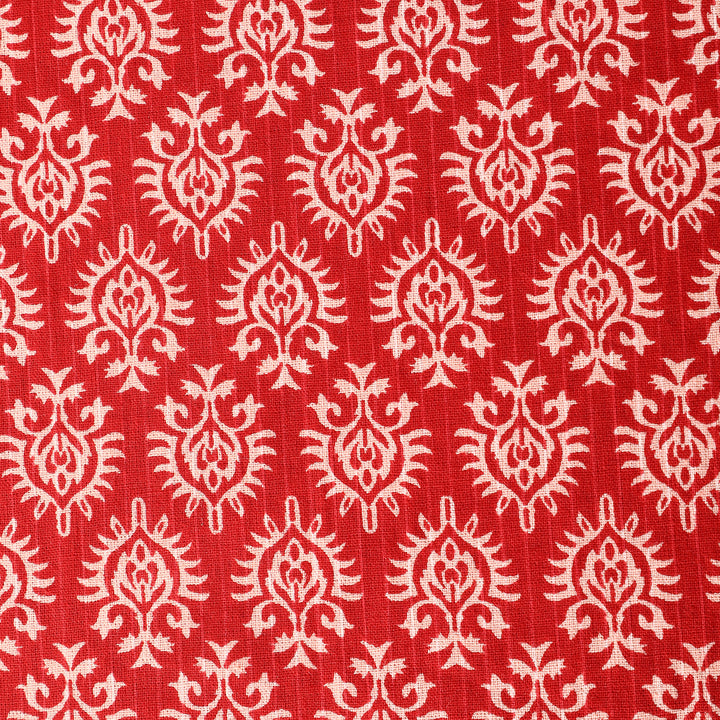 Red Surya Ashoka 100% Cotton Table Cover