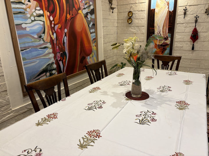 Gulzar 100% Cotton Seater Table Cover - Palash