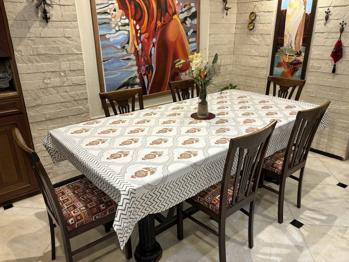 Gulzar 100% Cotton Seater Table Cover - Ashoka Kamal