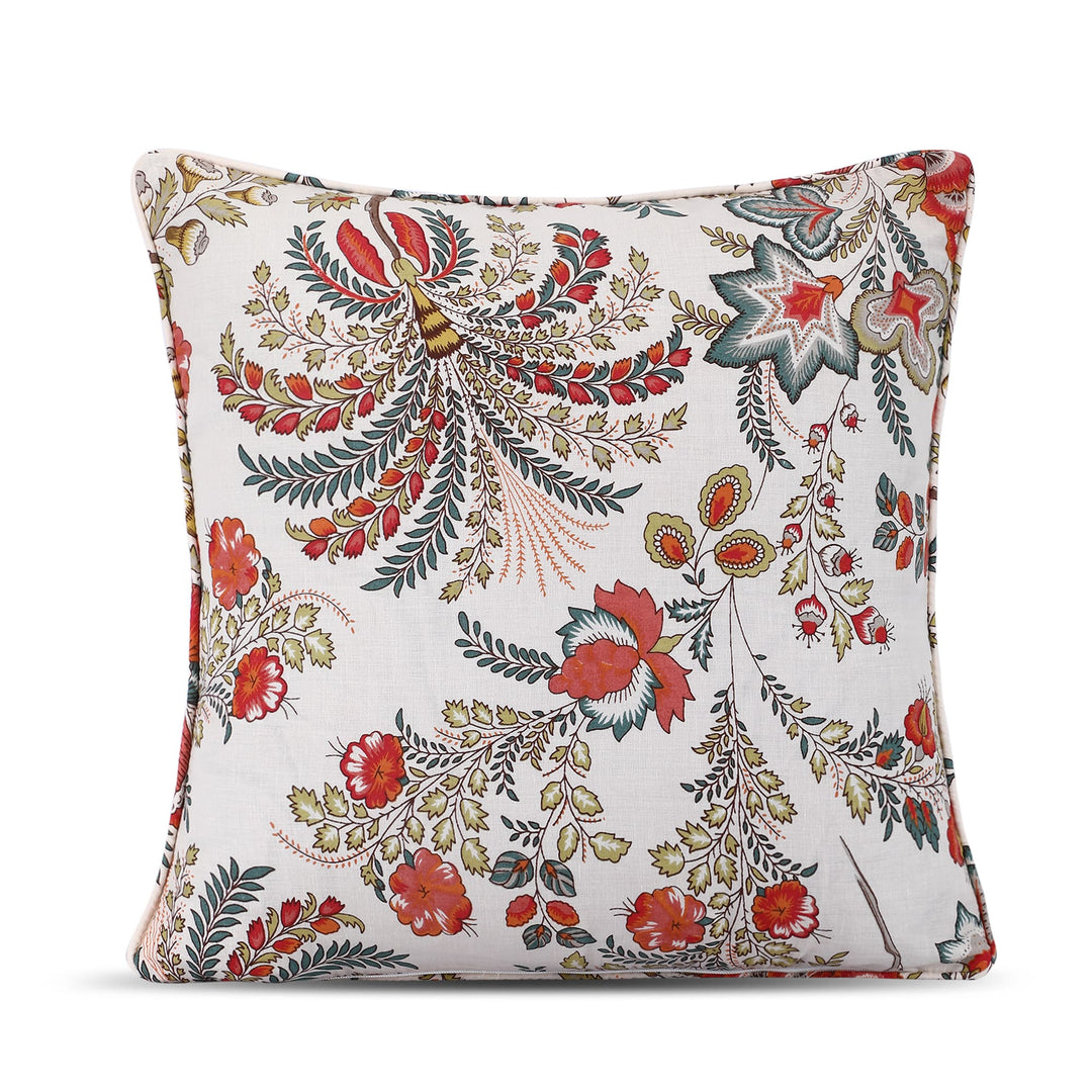 Quilted Ajrakh 100% Cotton Cushion Cover- 137 (16 X 16 Inches)