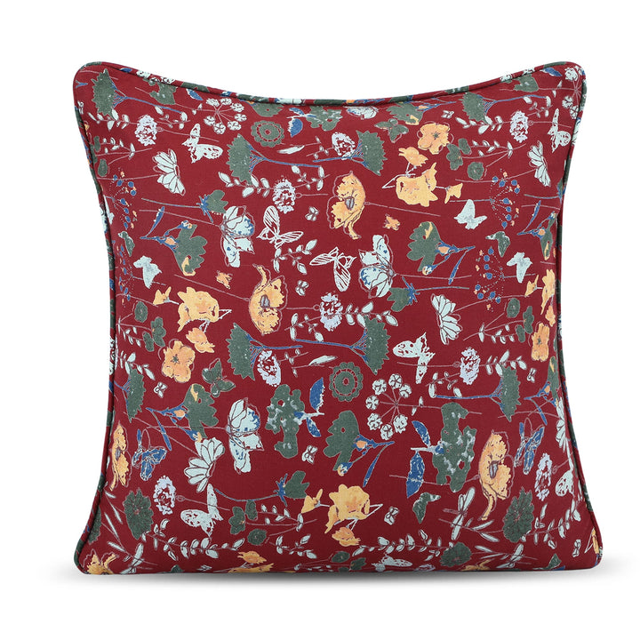 Quilted Floral 100% Cotton Cushion Covers -  138 (16 X 16 Inches)