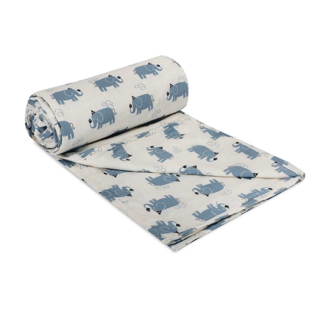 100% Organic Cotton Baby Dohar - Elephants