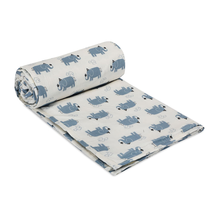 100% Organic Cotton Baby Dohar - Elephants