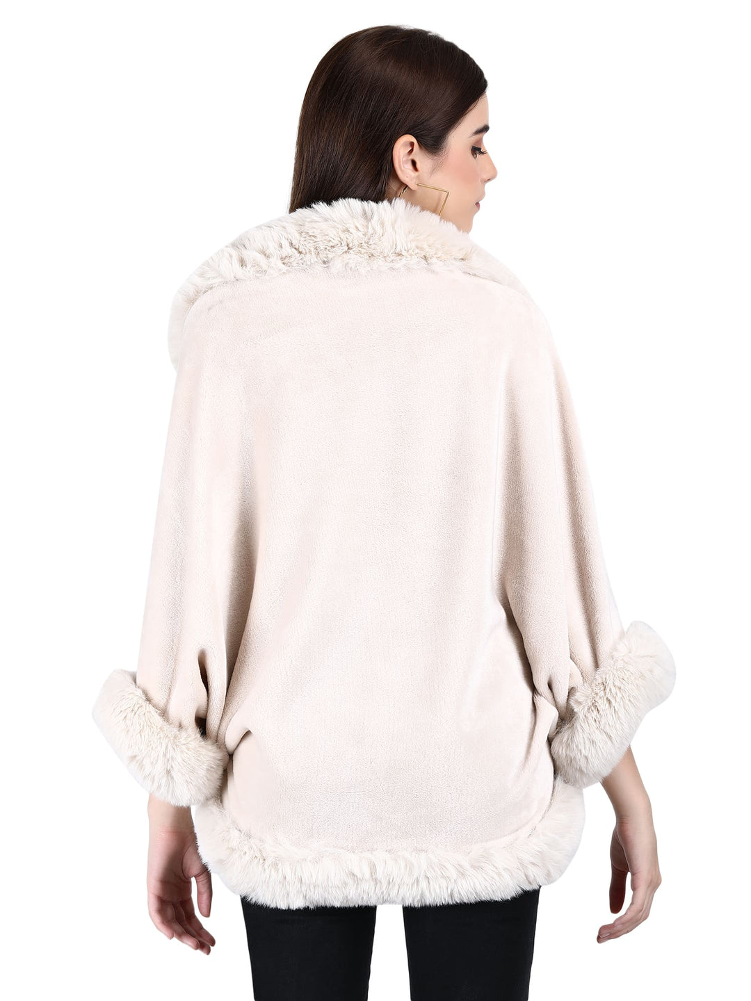 Faux Fur Jacket style Poncho- 115