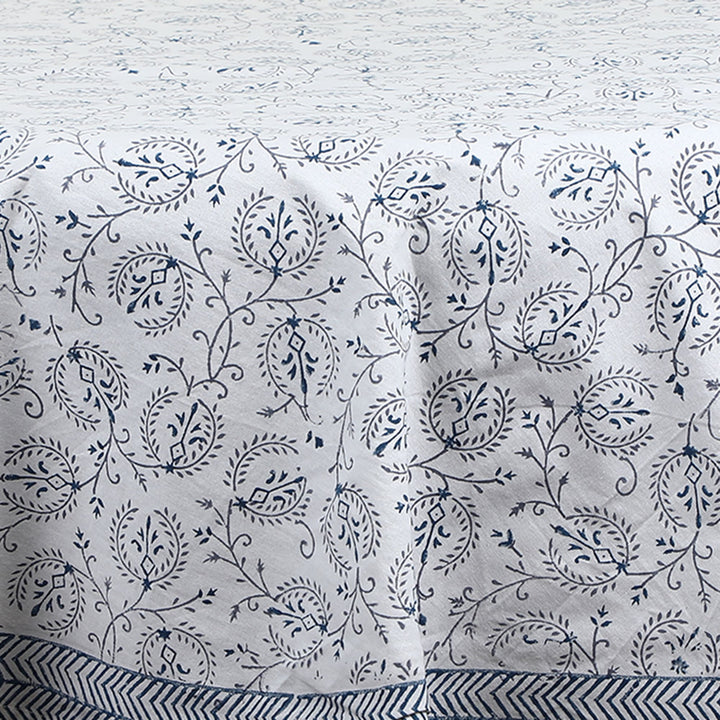 Mughal Trellis 100% Cotton Round Table Cover - 60/72 inches