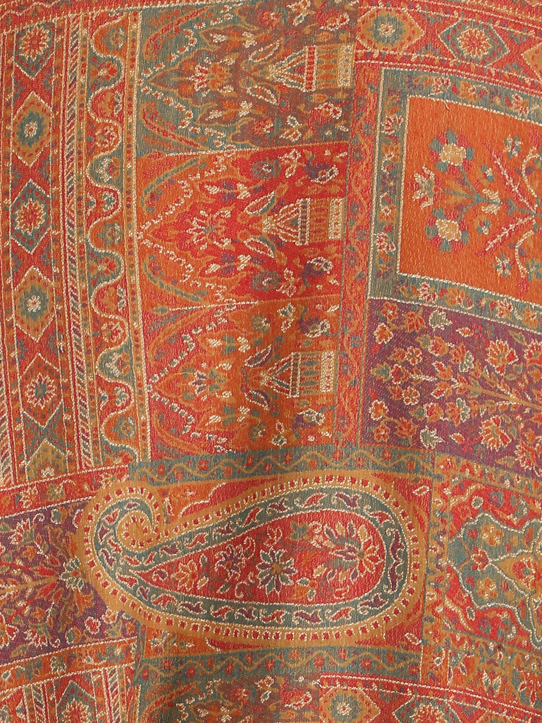 Mughal Darbar Modal Wool Stole - Mustard- 307