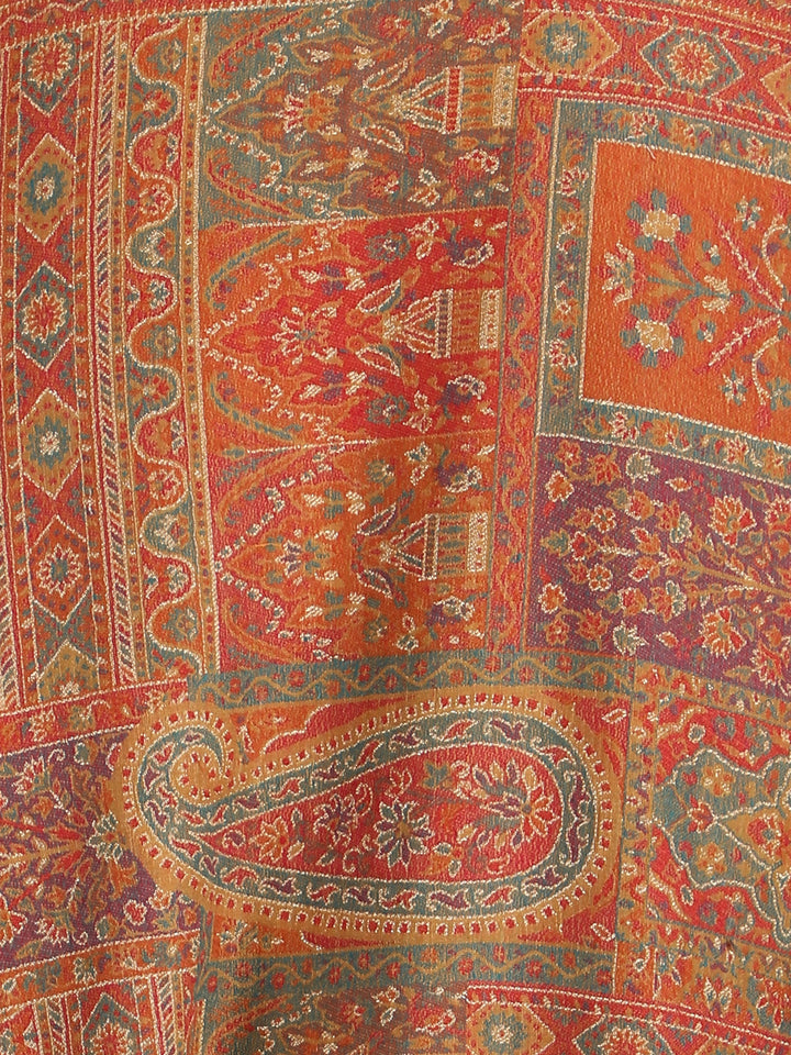 Mughal Darbar Modal Wool Stole - Mustard- 307