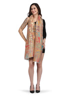 Meher Zari 100% Fine Wool Reversible Shawl - Mustard - 131