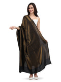 Black Animal Zari Reversible 100% Fine Wool Shawl - 142