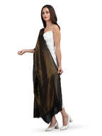 Black Animal Zari Reversible 100% Fine Wool Shawl - 142