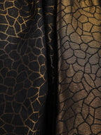 Black Animal Zari Reversible 100% Fine Wool Shawl - 142