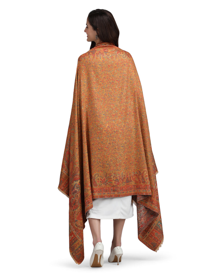 Mustard Paisely Kani Modal Wool Shawl - 143