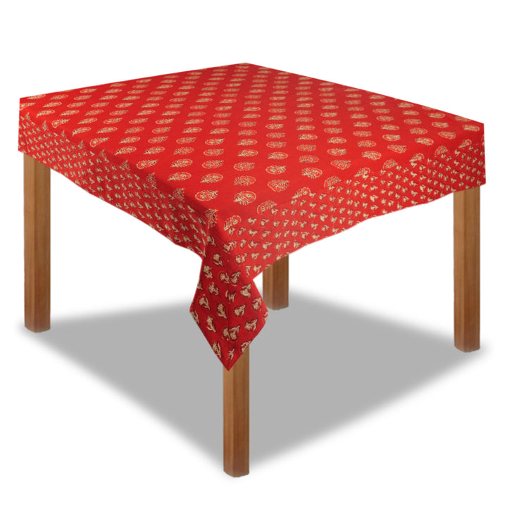 Jaipuri Square Cotton Table Cover - 121(40 x 40 inches)