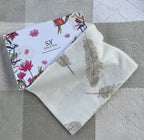 Foil Feather 100% Fine Wool Stole- Ivory