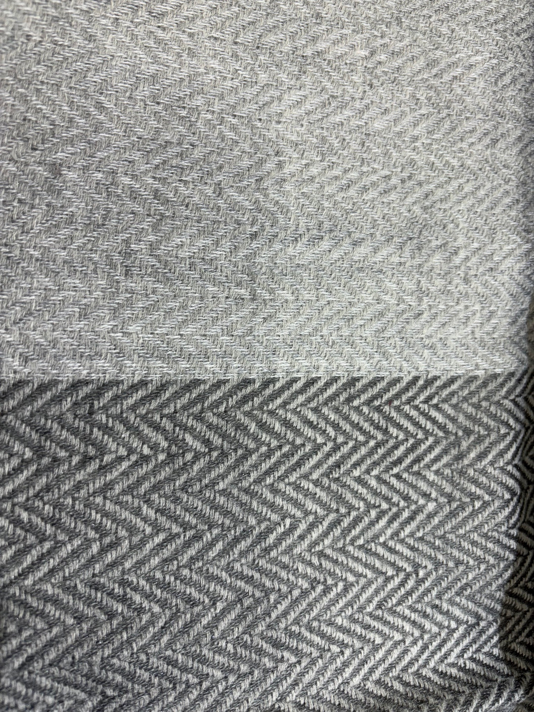 Him/Her Herringbone Mix Wool Unisex Stole- Grey