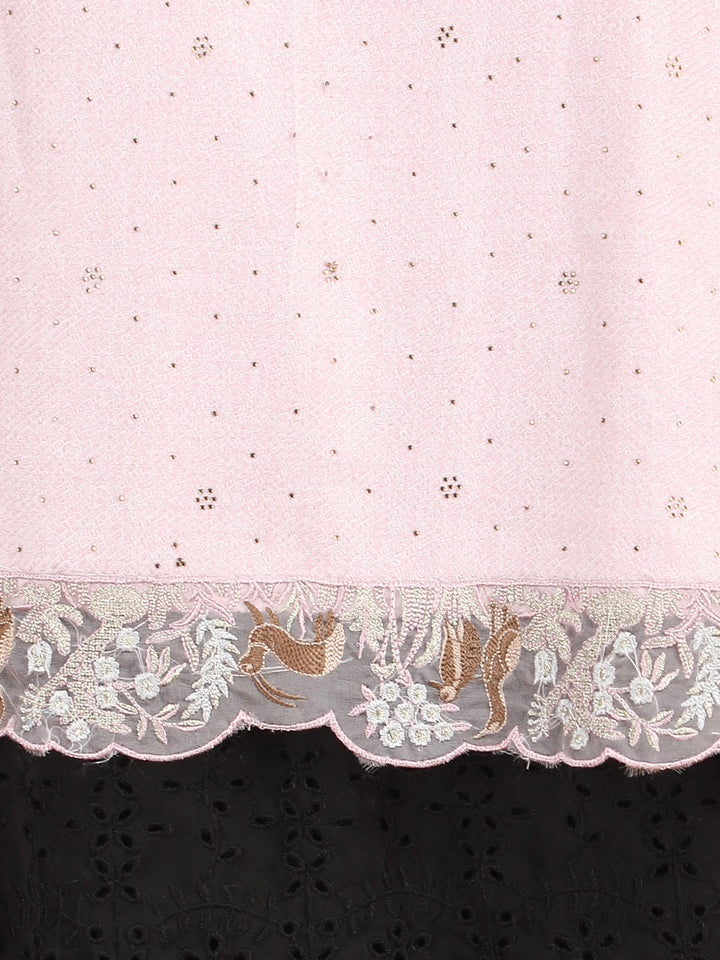 Bunny Crystals Acro Wool Stole- 261 - Pink