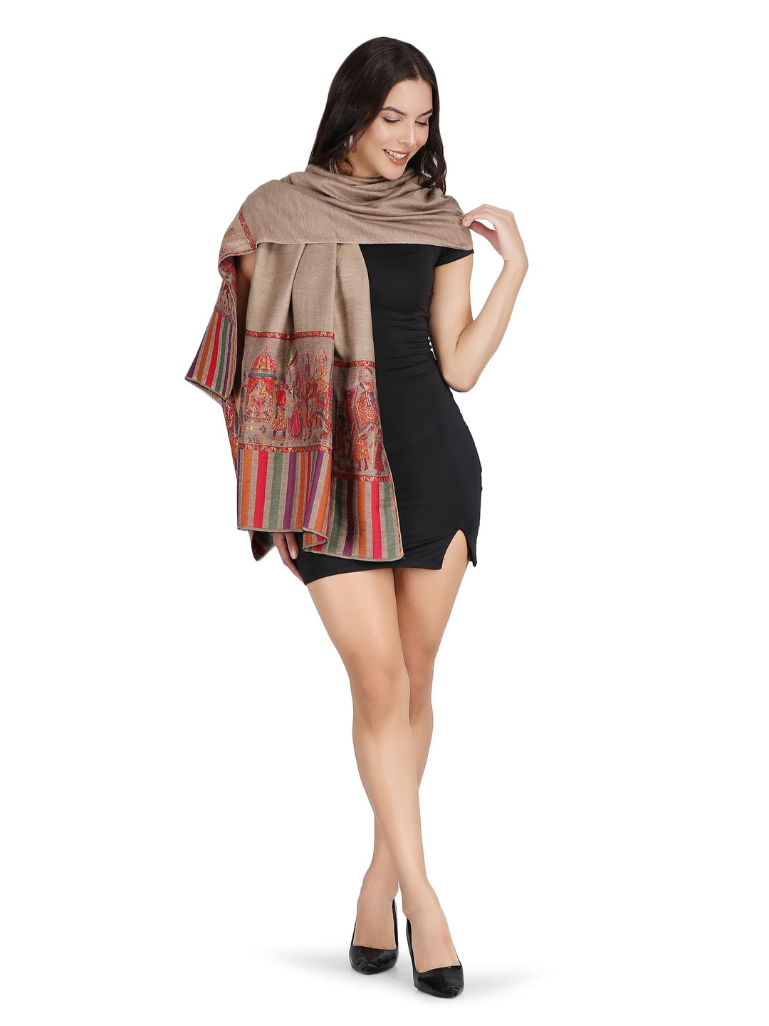 Him/Her Baarat Reversible Fine Wool Stole With Zari Work - 300