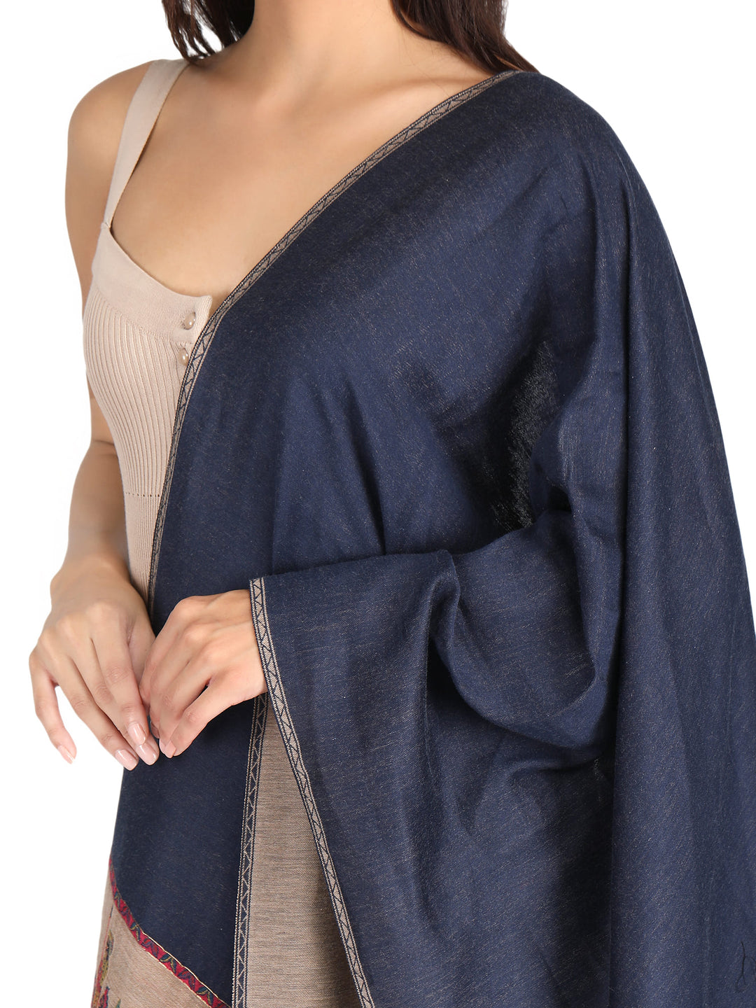 Him/Her Baarat Reversible Fine Wool Stole With Zari Work - 301