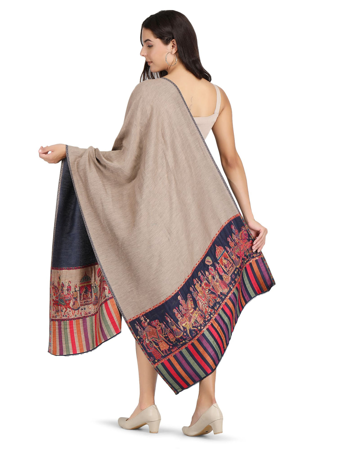 Him/Her Baarat Reversible Fine Wool Stole With Zari Work - 301