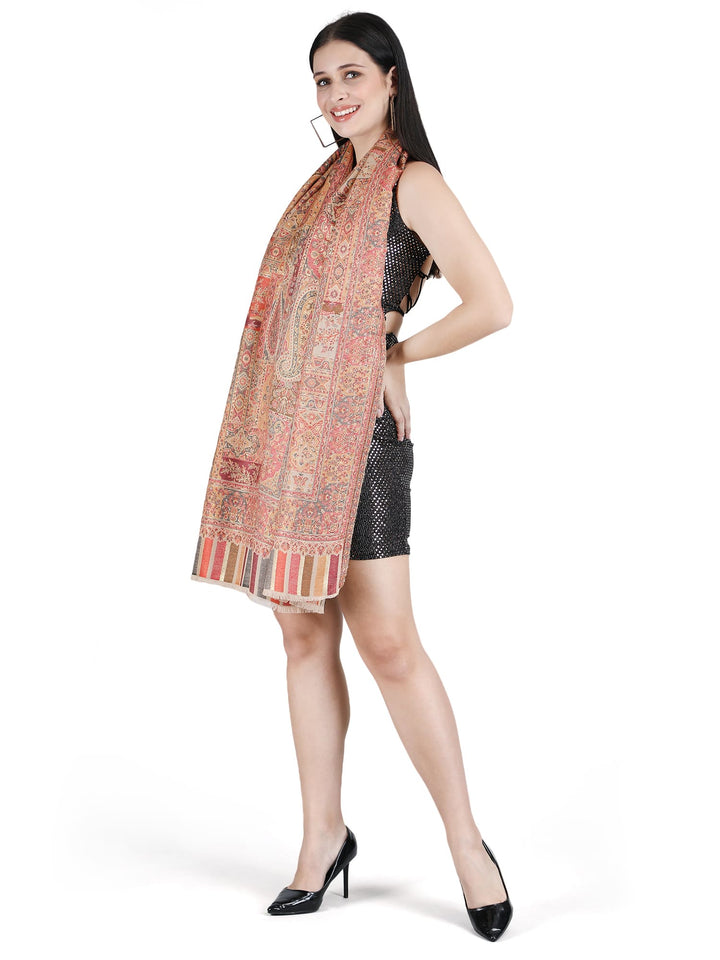 Him/Her Mughal Darbar Modal Stole (beige)