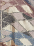 Noor Zari Ikat Weave 100% Fine Wool Stole- Brown & Beige- 330