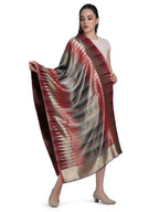Red Zari Leheriya Shawl - Reversible-153