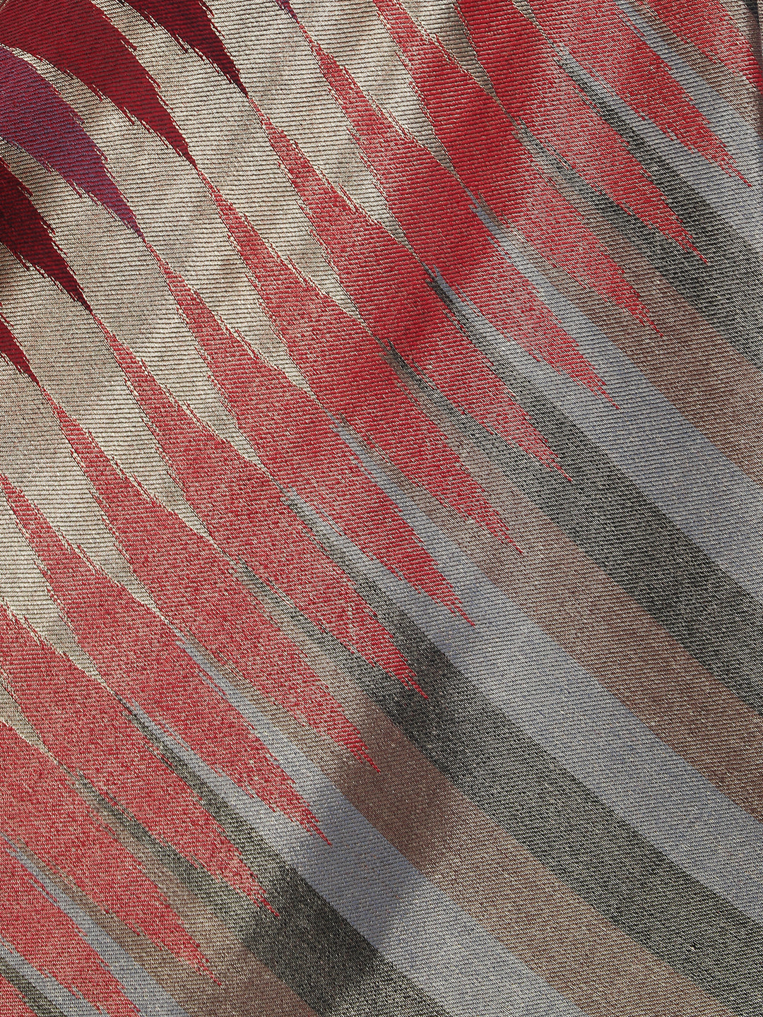 Red Zari Leheriya Shawl - Reversible-153