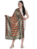 Multicolour Zari Leheriya Stole - Reversible- 340