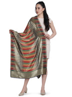 Multicolour Zari Leheriya Stole - Reversible- 340
