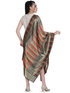 Multicolour Zari Leheriya Stole - Reversible- 340