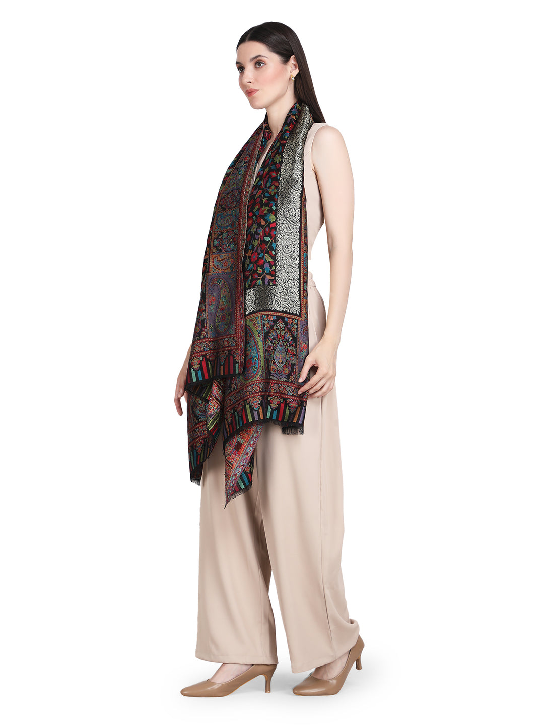 Kani Zari Modal Wool Stole - 341