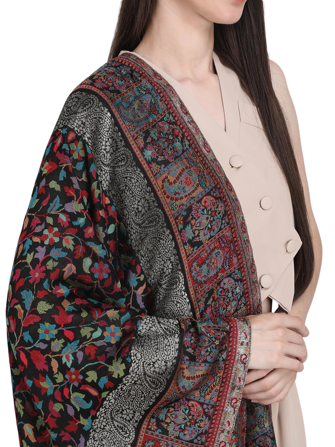 Kani Zari Modal Wool Stole - 341