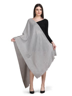 Grey Tweed Fine Wool Stole - 343