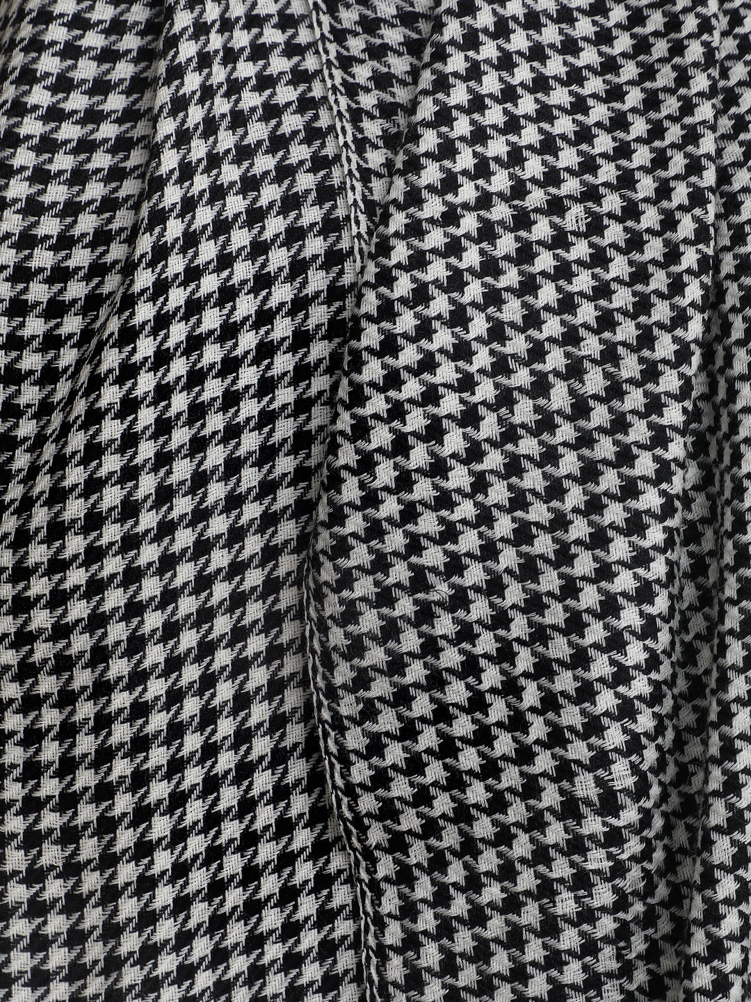 Black Tweed Fine Wool Stole - 344