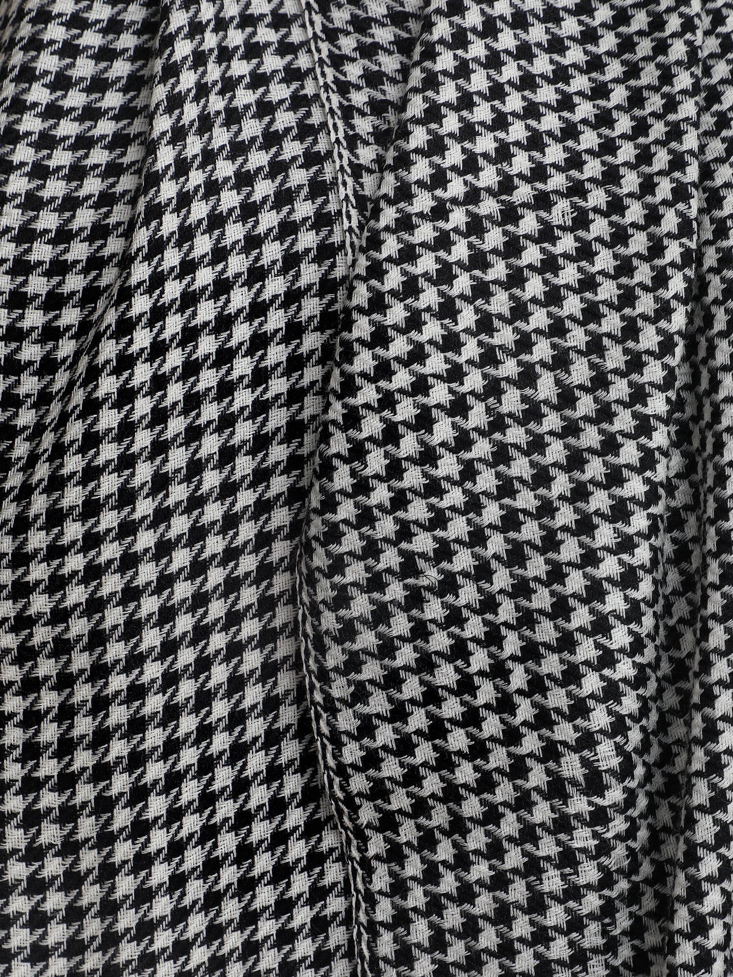 Black Tweed Fine Wool Stole - 344