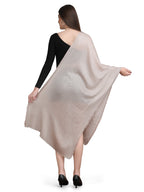 Beige Tweed Fine Wool Stole - 345